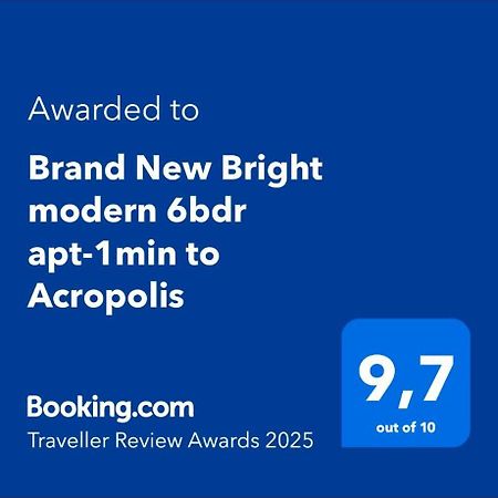 Brand New Bright Modern 6Bdr Apt-1Min To Acropolis Athen Eksteriør bilde